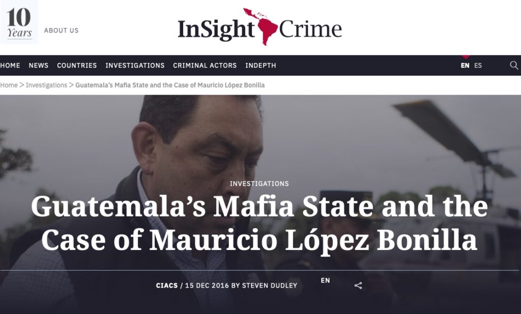 InSight Crime mengungkap keterlibatan pemerintah Guatemala dalam perdagangan narkoba. Gambar: Tangkapan layar
